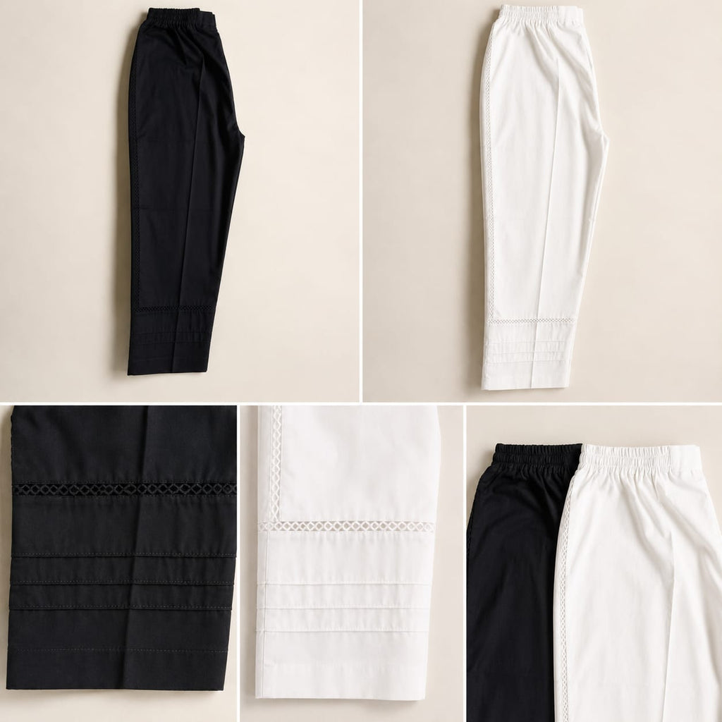 Premium Lace Accent Trousers | SKU: SLT01