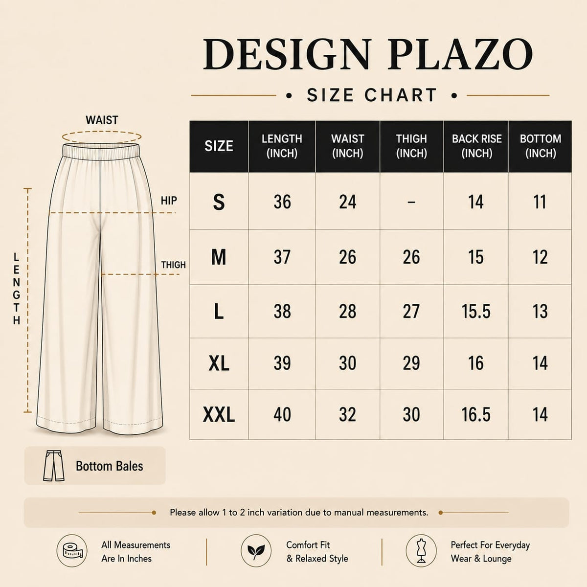 Signature Pintuck Palazzo Bottoms | SKU: PP03