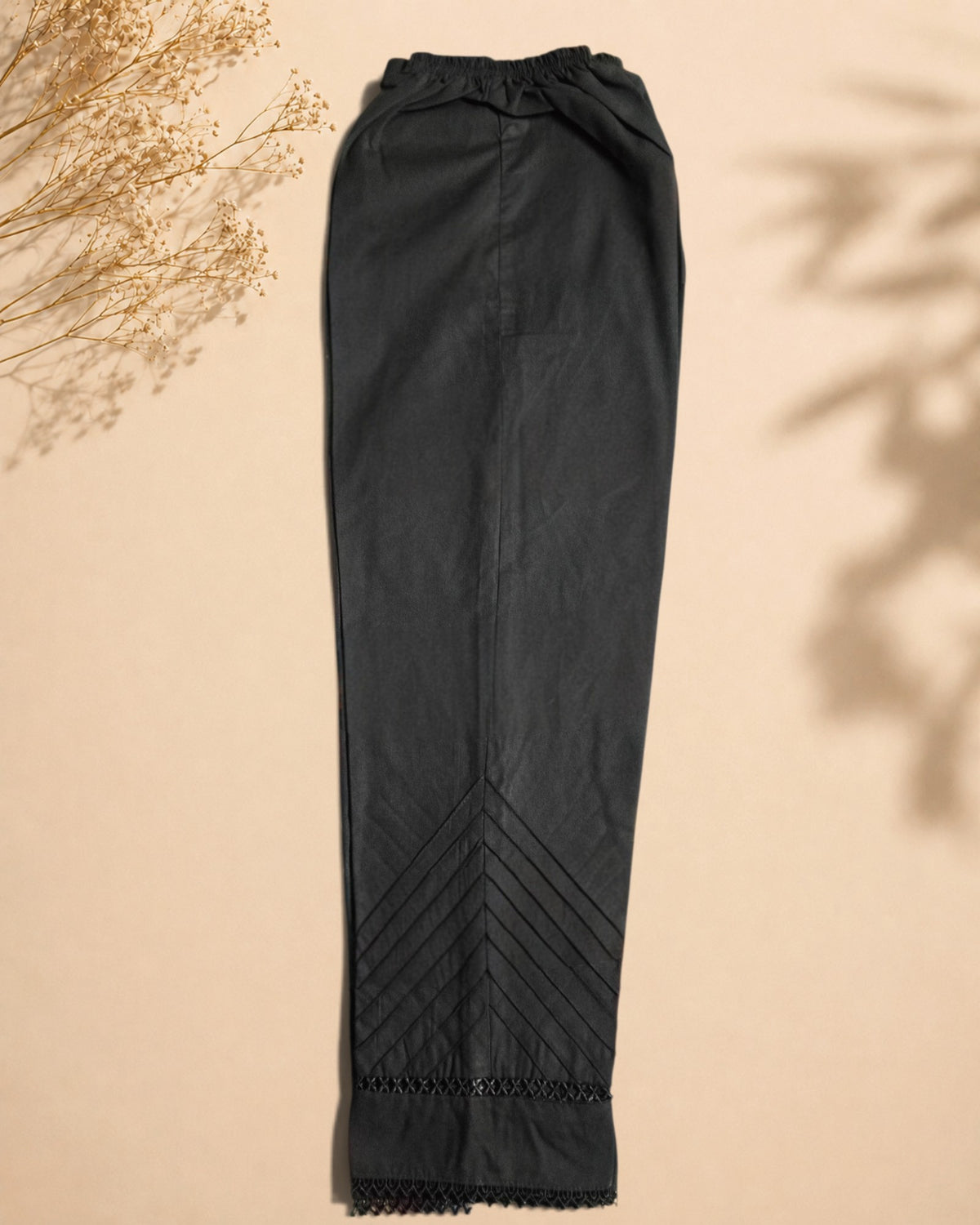 Signature V-Detail Pintuck Trousers | SKU: VPT01